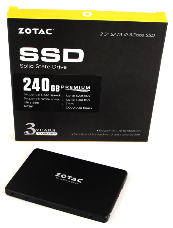 Zeigte gute Ansätze im Test: ZOTACs Premium Edition SSD mit 240 GB Speicherkapazität.