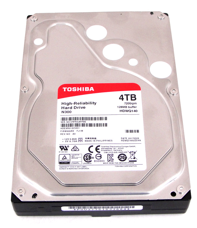 Toshiba bietet die N300 mit bis zu 8 TB an.