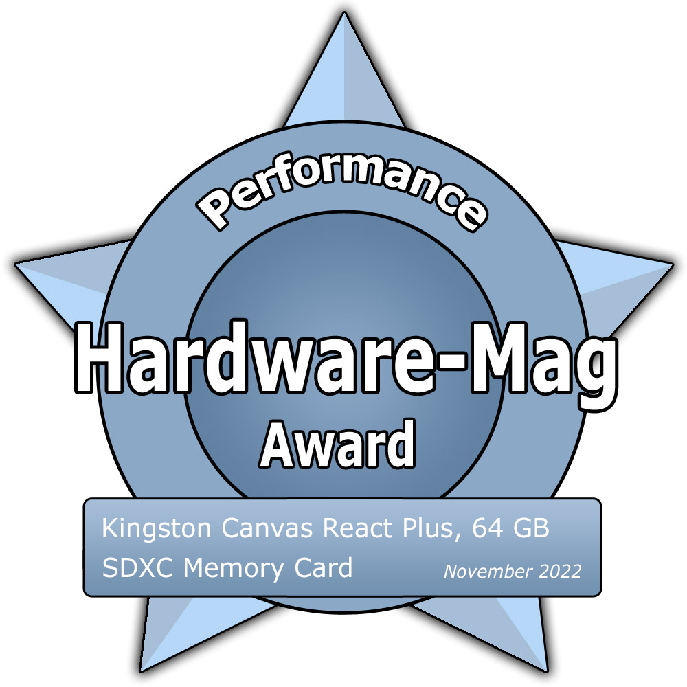 Performance-Award für die Kingston Canvas React Plus.