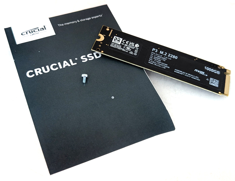 Mit der P3 bietet Crucial eine PCIe Gen3 SSD an.