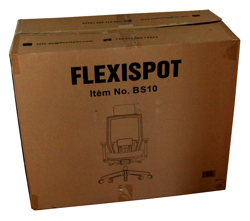 Die Verpackung des FlexiSpot BackSupport BS10: Viel Spaß beim selbst Aufbauen!