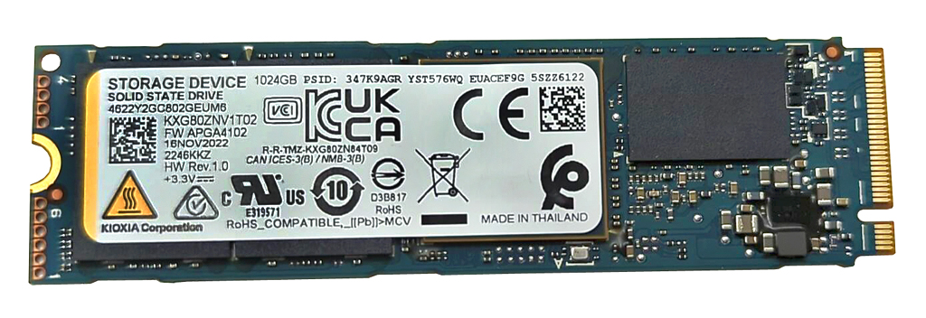 Die XG8-Familie von KIOXIA ist als Client SSD für den OEM-Bereich konzipiert.