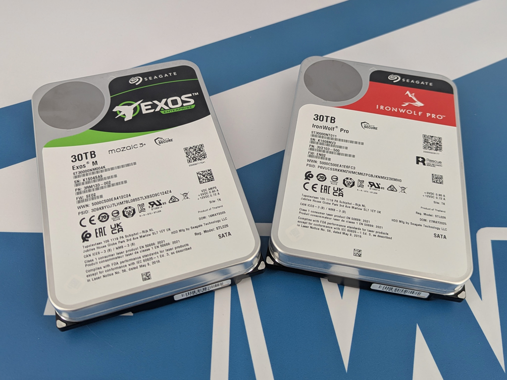 Seagate IronWolf Pro und Exos M mit 30 TB im Test.