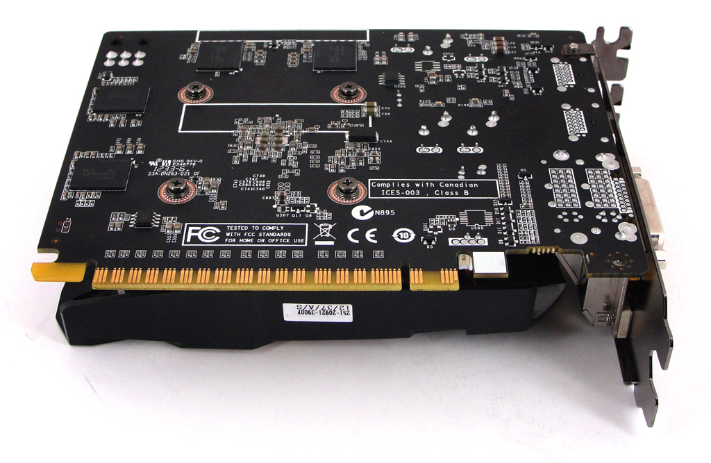 Die Rückseite der ZOTAC GeForce GTX 650 Ti AMP! Edition.