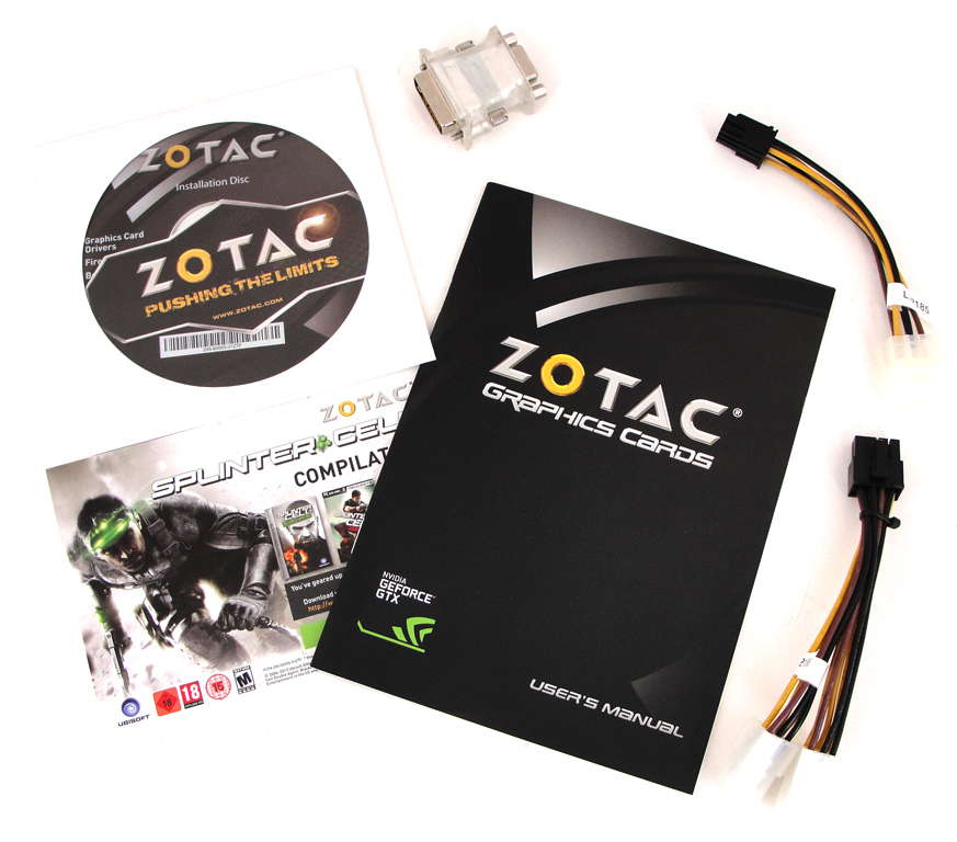 Der Lieferumfang der ZOTAC GeForce GTX 780 im Überblick.
