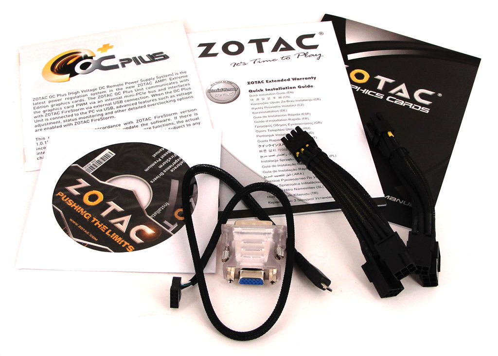 Der Lieferumfang der ZOTAC GeForce GTX 980 AMP! Extreme Edition auf einen Blick.