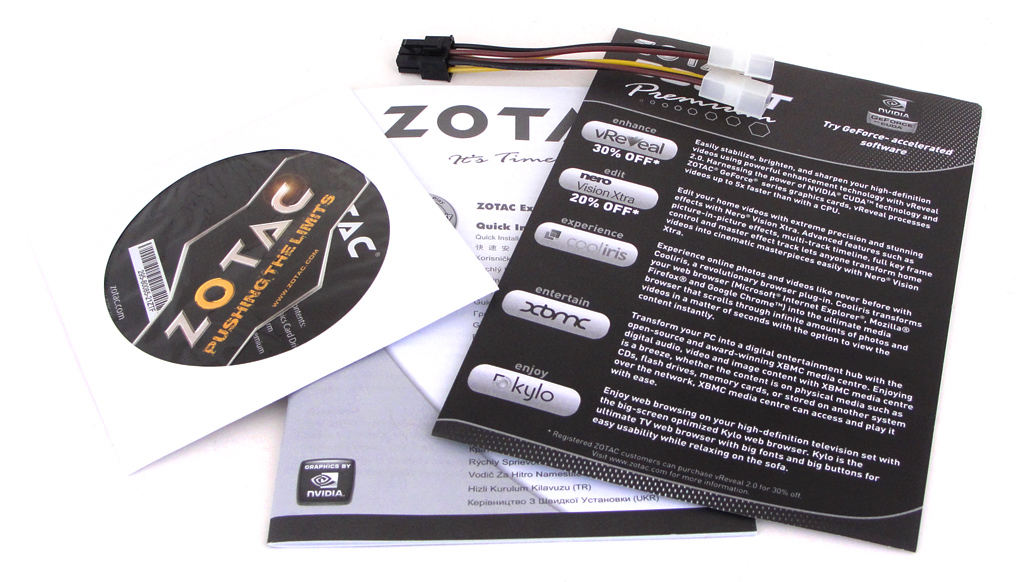 Der Lieferumfang der ZOTAC GeForce GTX 960 AMP! Edition auf einen Blick.