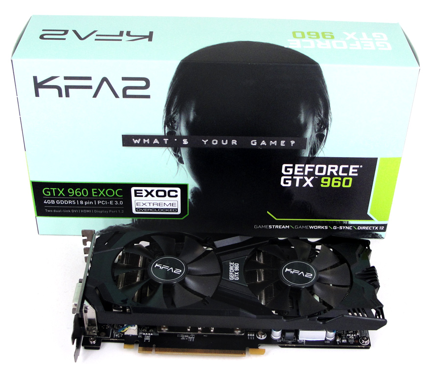 Die Verpackung der KFA2 GeForce GTX 960 EXOC 4 GB.