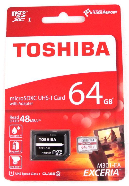 Toshiba Exceria M301-EA microSDXC, 64 GB.