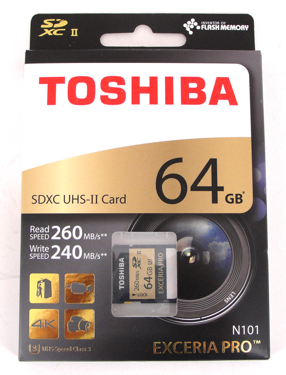 Toshiba Exceria Pro SDXC, 64 GB.