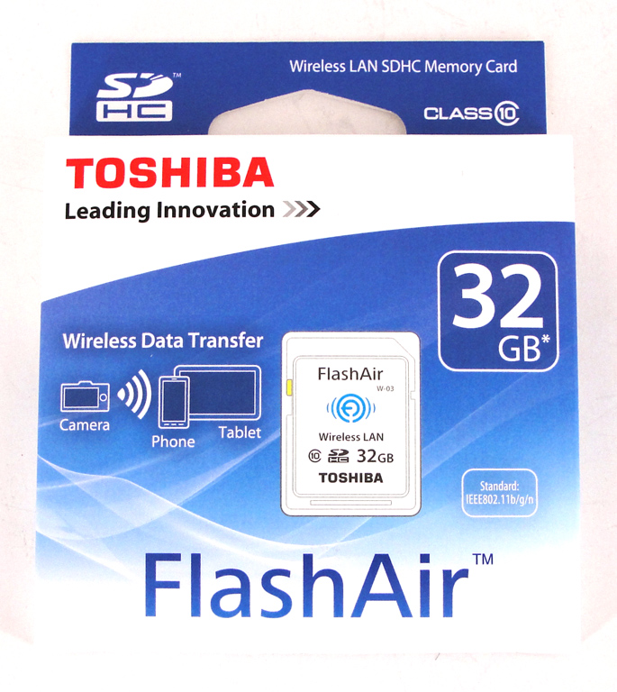 Toshiba FlashAir W-03 Wireless SDHC, 32 GB.