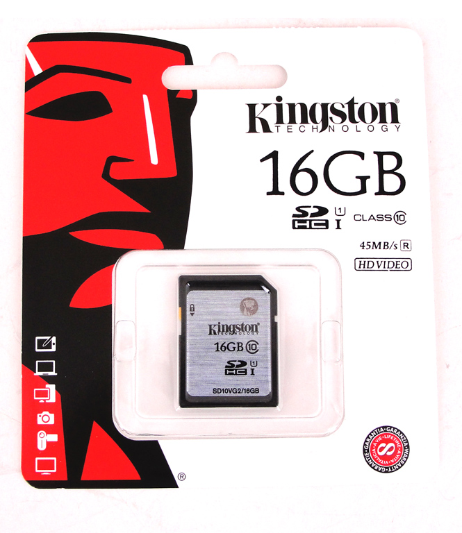 Kingston SDHC, 16 GB.
