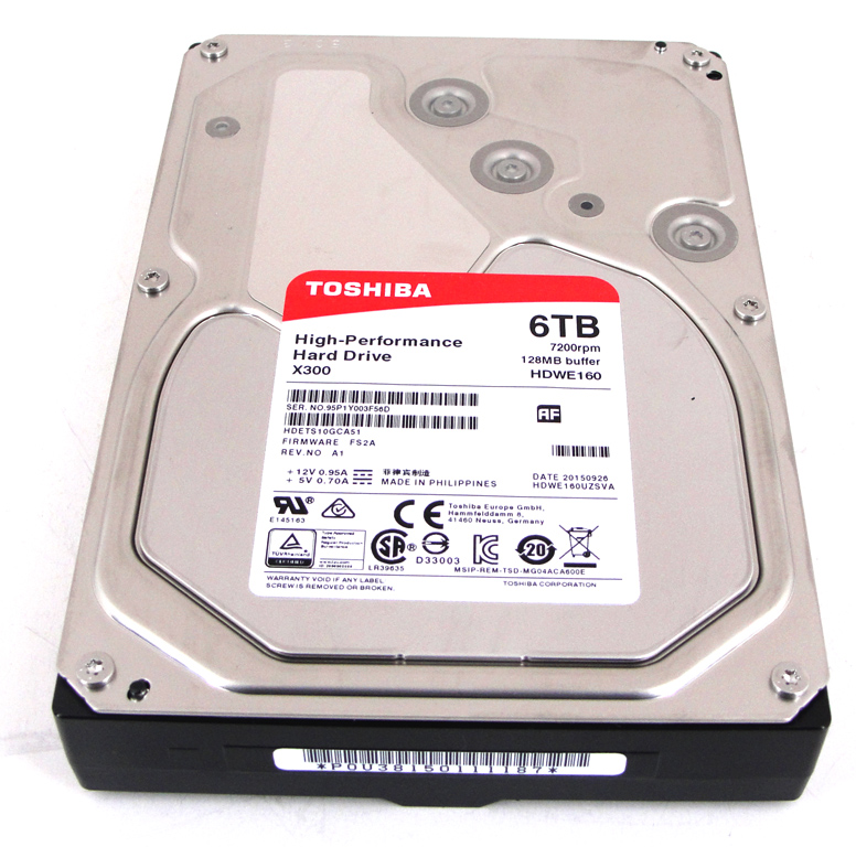 Die Toshiba X300 High-Performance mit 6 TB Speicherkapazität wusste durch ein sehr gutes Preis/Leistungs-Verhältnis zu überzeugen.