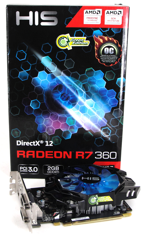 Abgelichtet: Die Verpackung der HIS Radeon R7 360 Green iCooler OC.