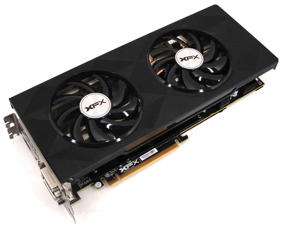 Setzt auf AMDs 28 nm Hawaii-GPU mit GCN 1.1: Die XFX Radeon R9 390X DD Black Edition mit satten 8 GB GDDR5.