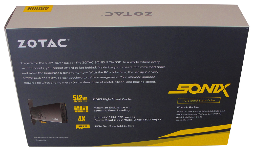 Abgelichtet: Die Verpackung der ZOTAC Sonix SSD.