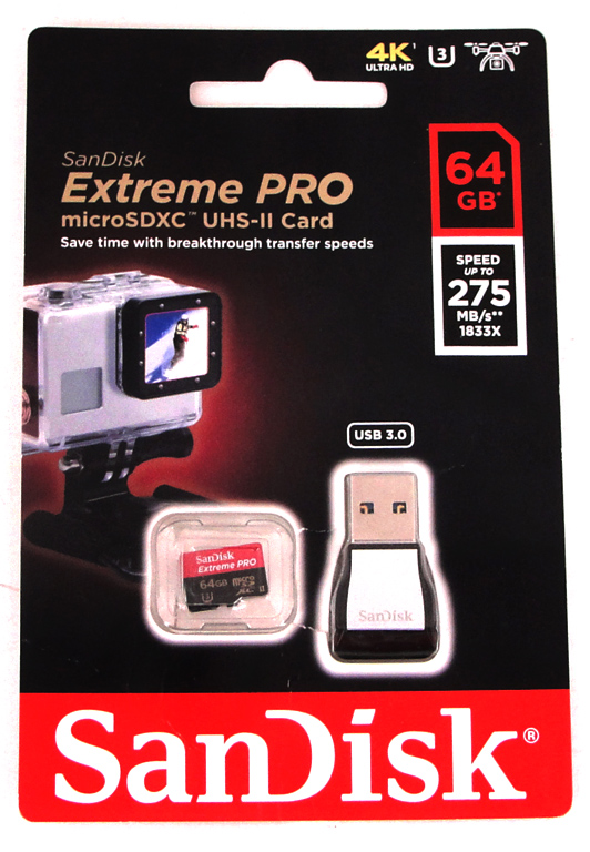 SanDisks neue Extreme PRO microSDXC ist dank UHS-II U3 Interface richtig schnell unterwegs.