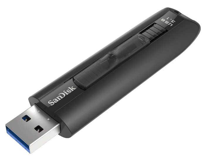 Dank USB 3.1 Gen1 kann der SanDisk-Stick mit hohen Übertragungsraten auftrumpfen.