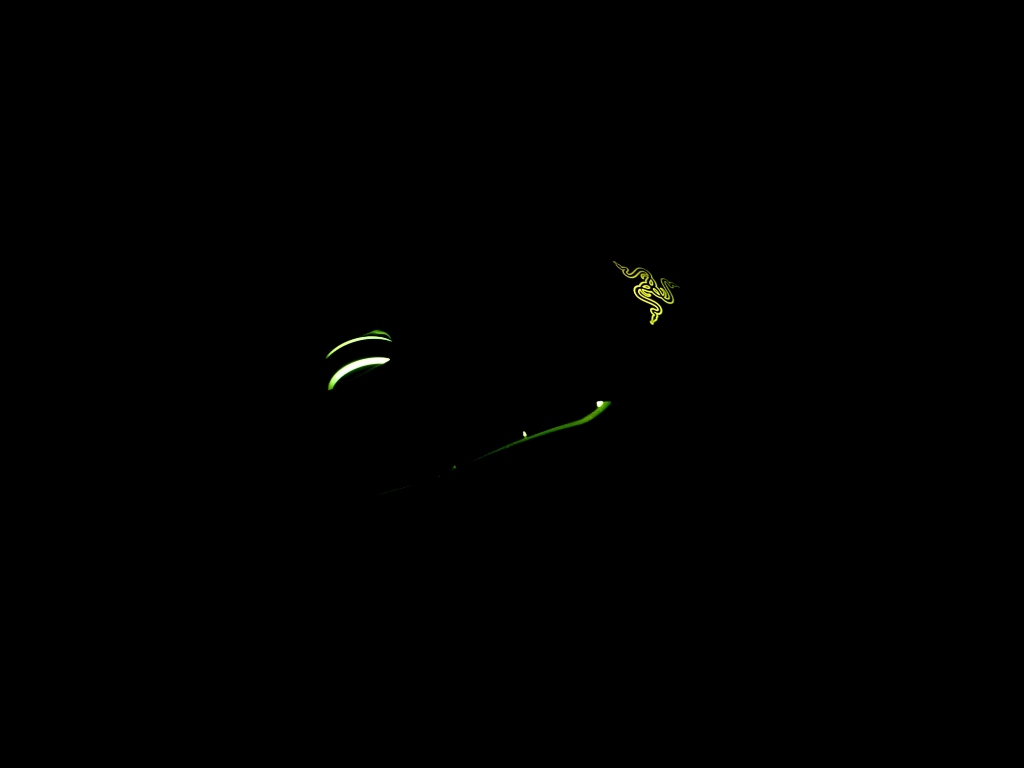 Die Lancehead im Dunkeln in grün.