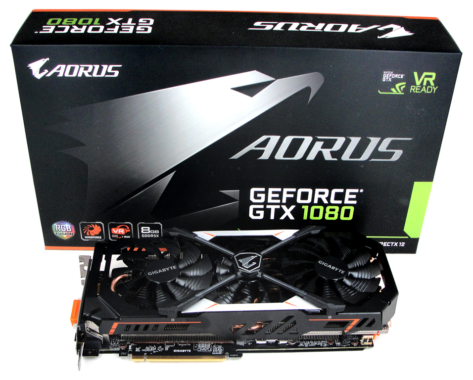 AORUS ist die Gaming-Marke von Hersteller Gigabyte und verziert die Verpackung der GTX 1080.