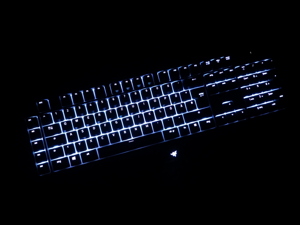 Die Tastatur kann in diversen Farben leuchten.