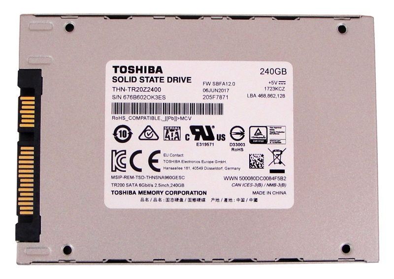 Die Toshiba OCZ TR200 ist in drei verschiedenen Version erhältlich.