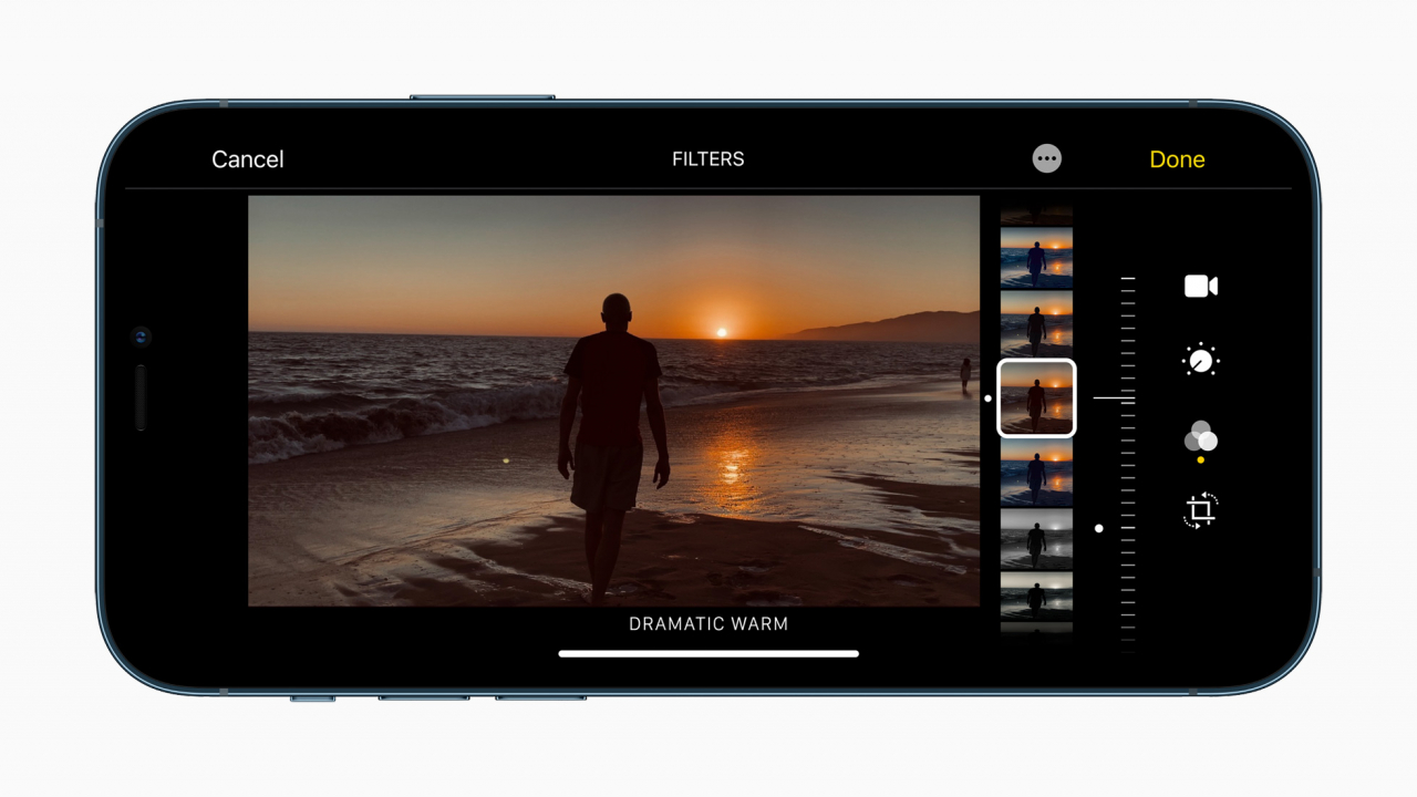 Bild- und Videobearbeitung auf dem neuen iPhone 12 Pro (Bildquelle: Apple)
