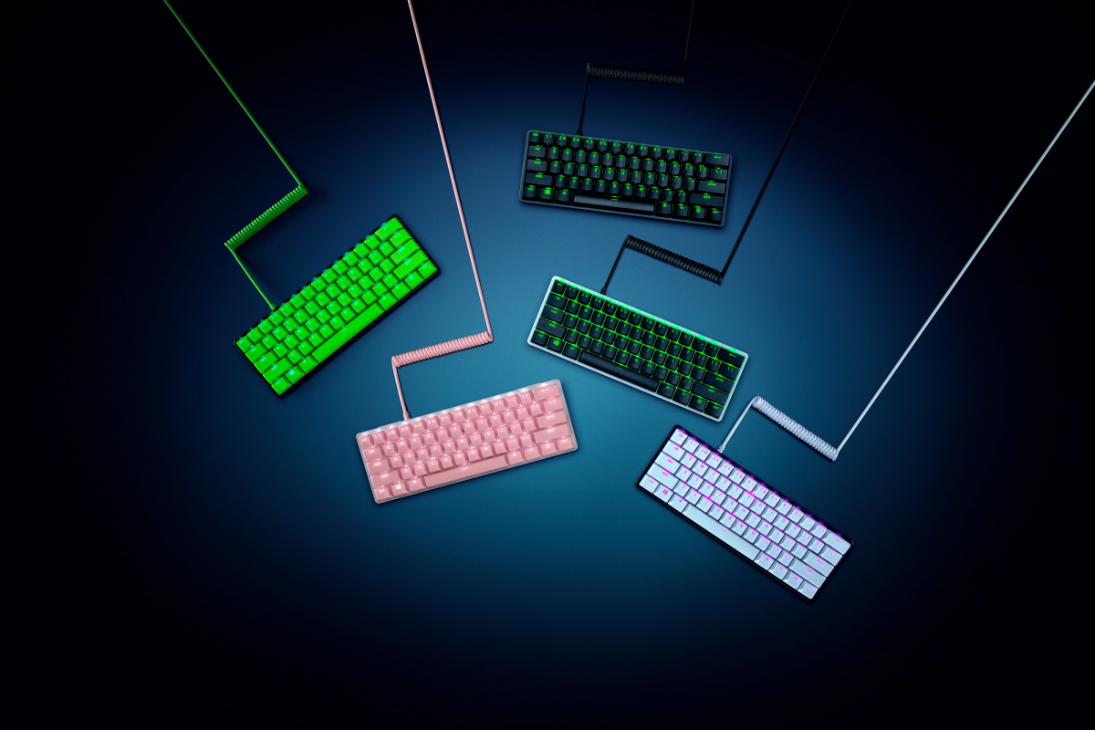 Razer PBT Keycap + Coiled Cable Upgrade Sets