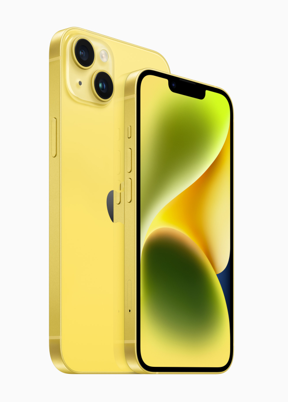Das iPhone 14 in Gelb.