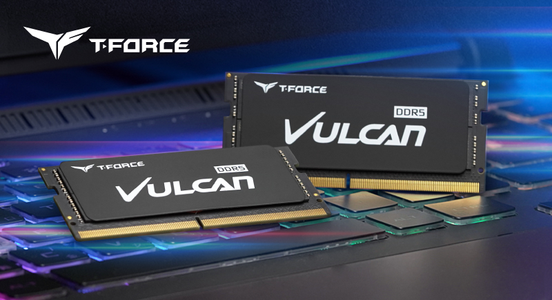 TEAMGROUP bringt den T-FORCE VULCAN SO-DIMM DDR5-Speicher für Gaming-Notebooks auf den Markt.