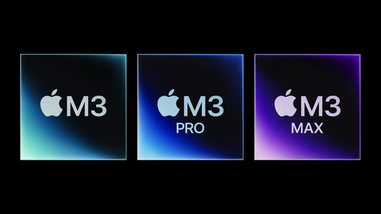 Zum ersten Mal stellt Apple drei Chips auf einmal vor: Den M3, M3 Pro und M3 Max.